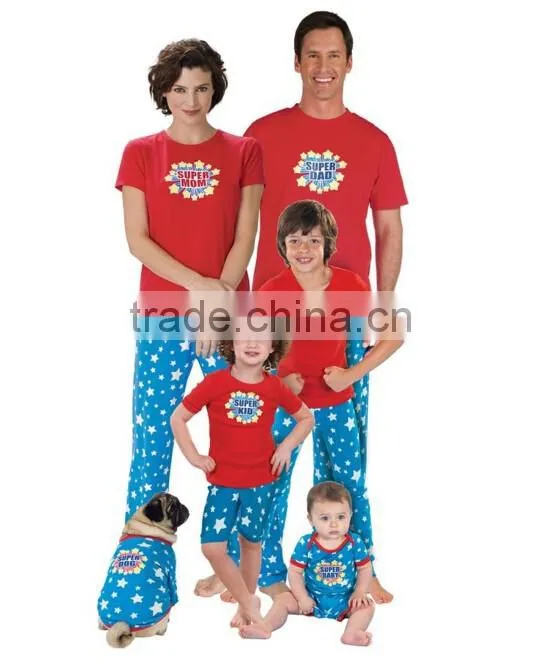 2016 New Fashion Summer Superman Pajamas For Family Couples And Kids