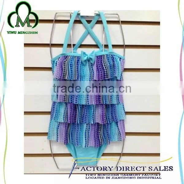 Summer wear bikini baby girl one-piece swimsuit knit cotton swimwear color options