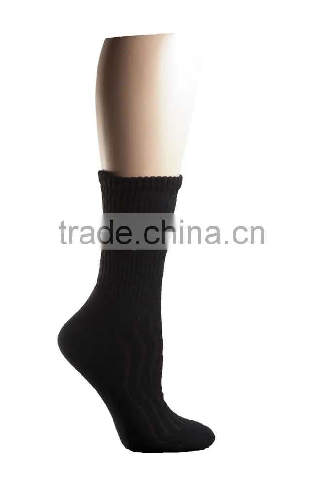 Seamless Toe-Wave-In Mesh Diabetic Crew Socks (Tan)