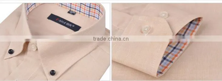 Latest shirts design for men button down black button plaids placket classical cuff dress shirt for young fashionable boy