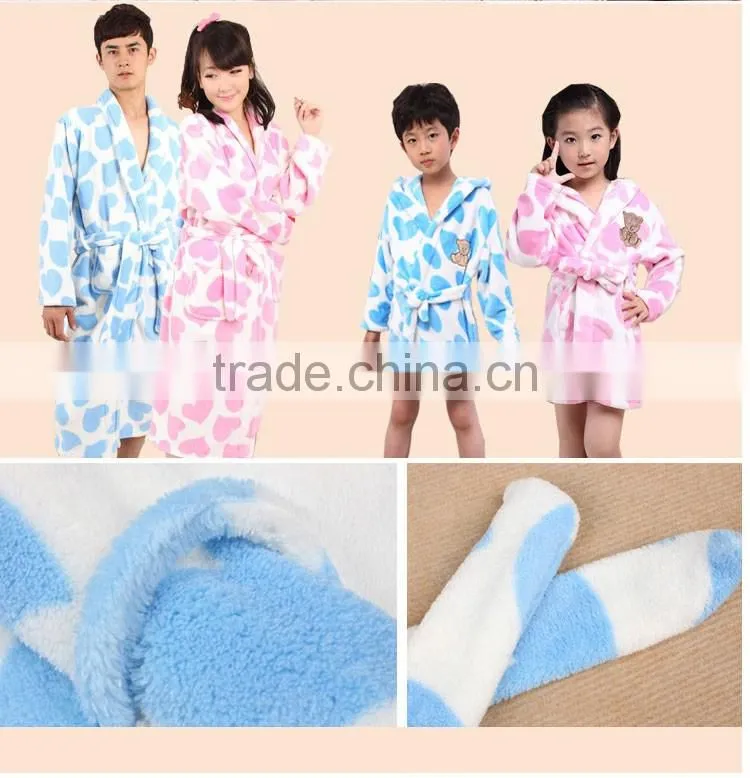 Knitted Fabric Wearable Heated Bathrobe For Kids