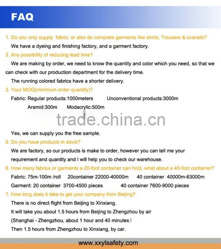 Best selling China manufactory high quality different fireproof color shirts