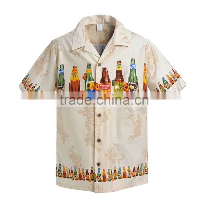 Fashion custom Aloha shirt hawaiian print shirts for men