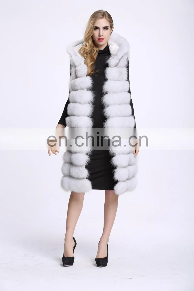 2016 The Latest Women Real Fur Vests Fox Fur Fashion Womens Vest Coat
