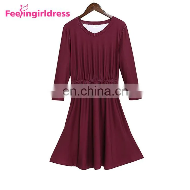 Free Shipping Red Blank Soft Plus Size Kimono Mini Women Dress