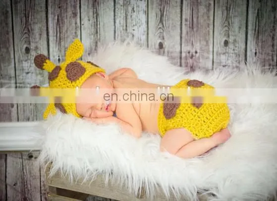 Crochet Newborn Baby Giraffe Hat and Diaper Cover Set - Crochet Giraffe - Baby Crochet Hat - Newborn Hat - Photo Prop