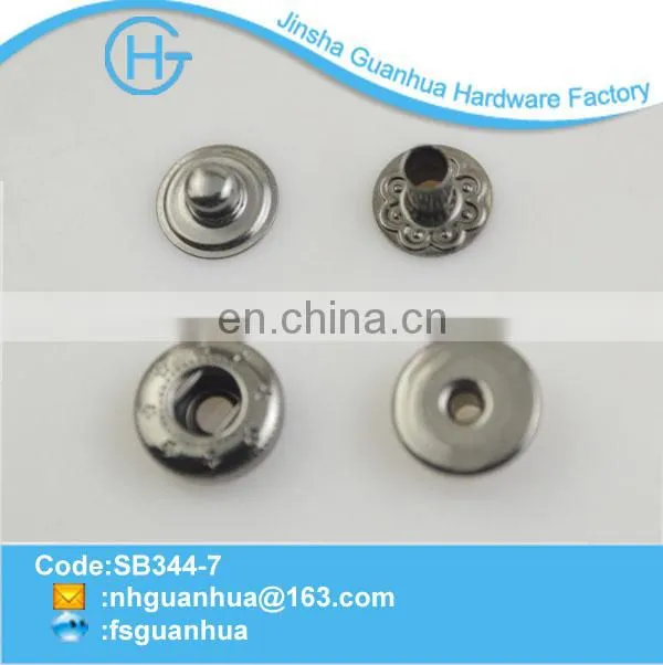 Fashion design vintage metal snap buttons for leather