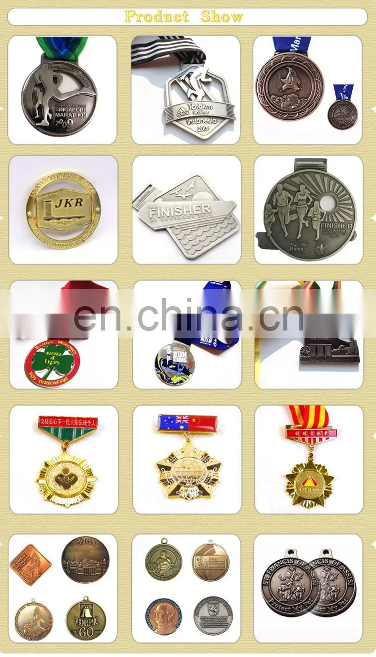 China Supplier Factory Promotion Price Engraving Round Gold Souvenir Enamel Medal