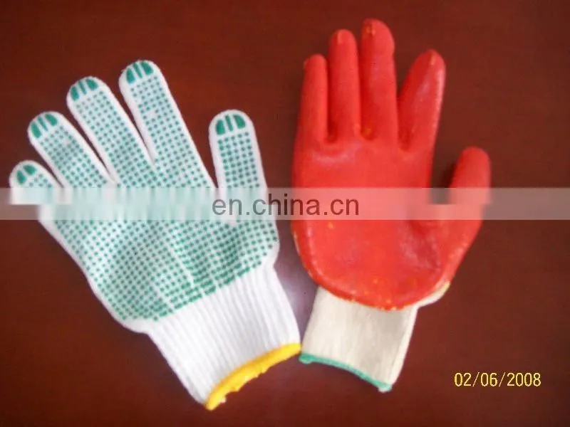 13G nitrile coated Nylon glove with PVC dots
