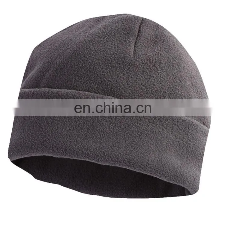 Cheap Price Unisex Embroidery Print Logo Winter Polar Fleece Beanie Cap