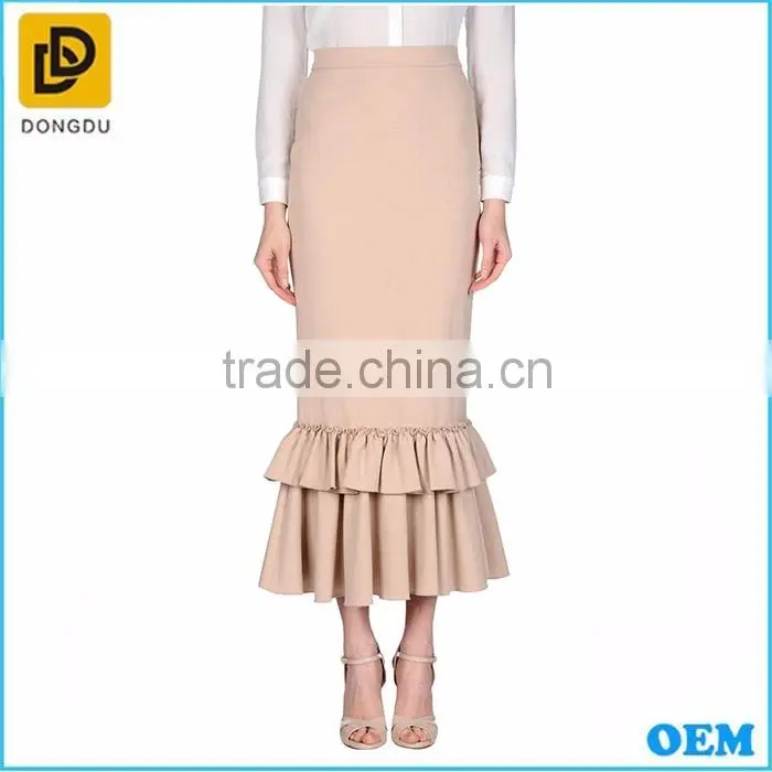 New fashion long pleated maxi skirt 2016