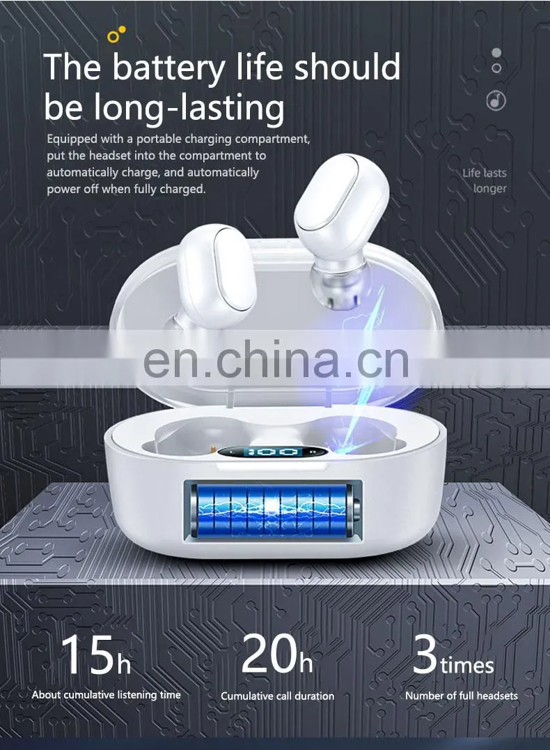 Earphone Headset 2021 New Product Amazon Hot sale OEM E7S Sports TWS charging wireless headphone wireless earbud Drop shipping
