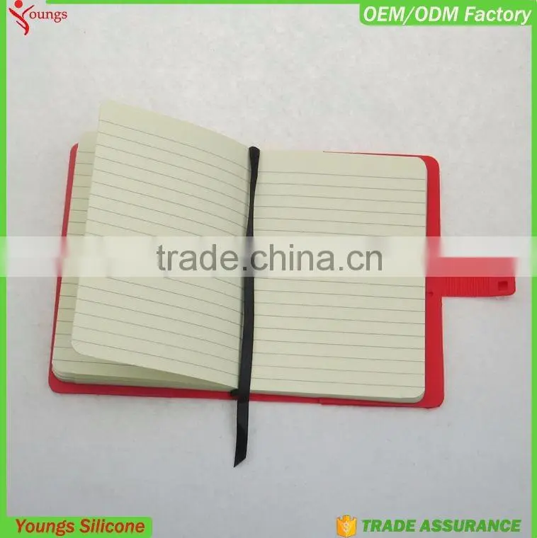 China school supplies silicone notebook overview heart silicon cover for notebook English