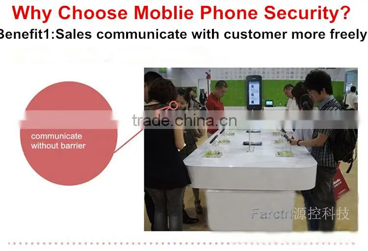 100% secure 6 USB Ports Mobile Phones Display With Disconnect Alarm