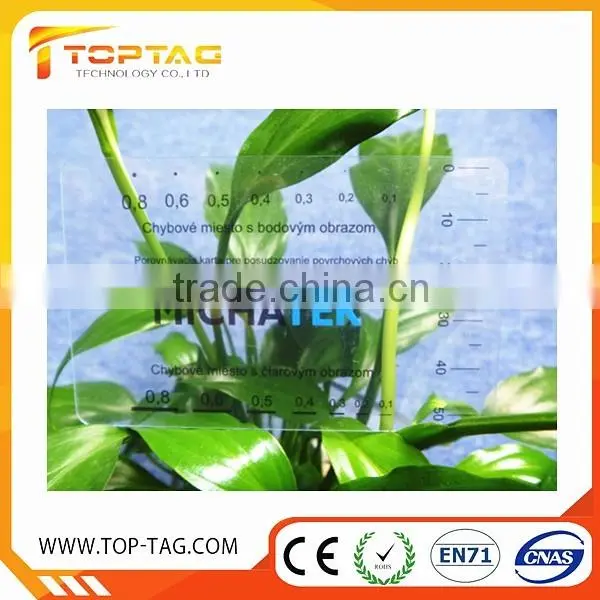 high quality hot sale clear plastic business card / Transparent plastic business card free sample