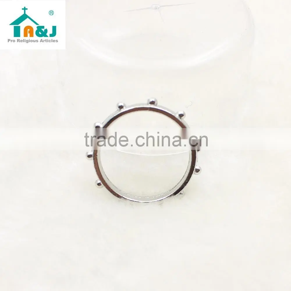 Religious zinc alloy finger ring