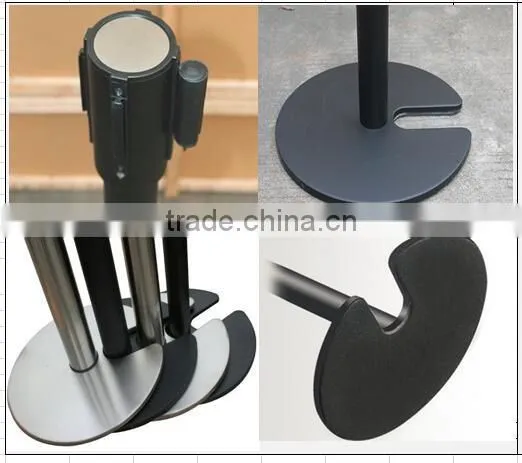Silver stainless steels crowd control barrier-Retractable Belt Barrier-queue rope barrier