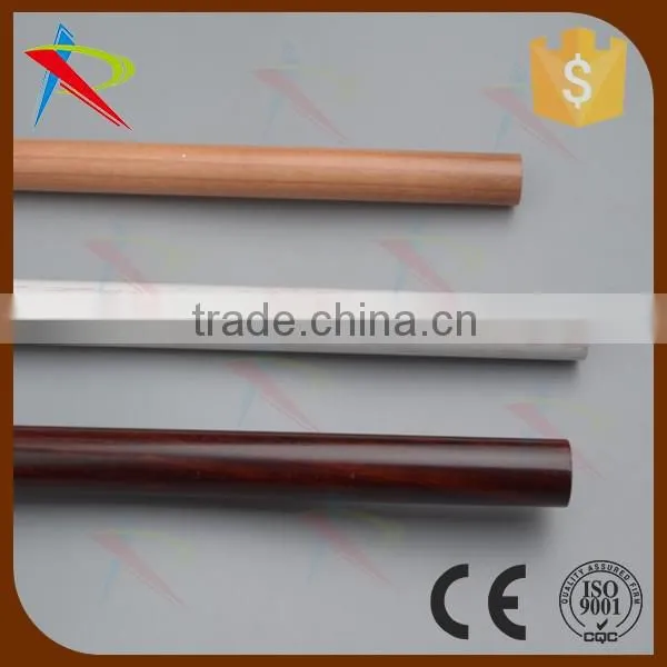 Wooden finished metal curtain poles/rods/pipes