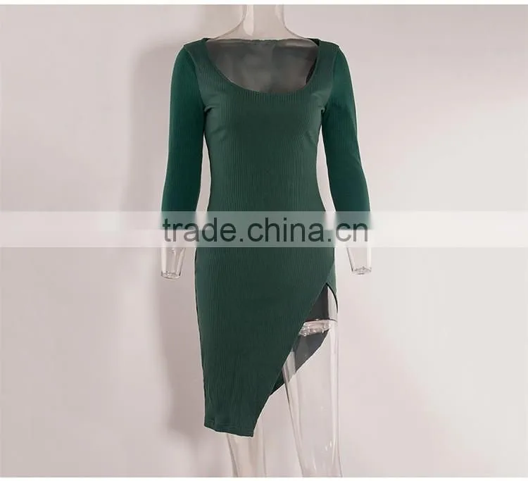 ladies fashion dress long sleeves casual dress sex evening dress