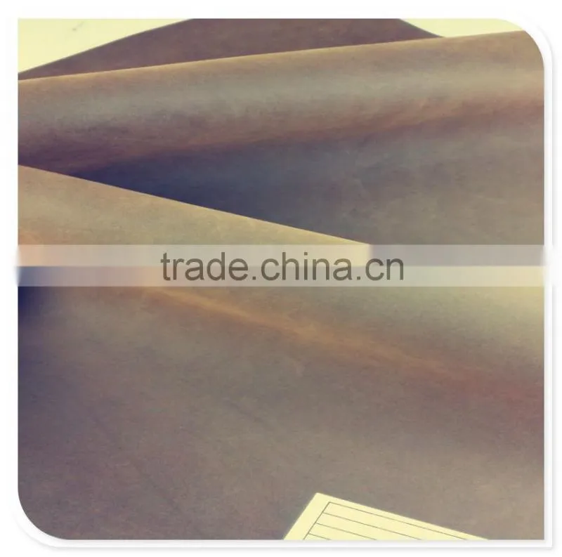 Genuine finish nubuck leather for saddle leather