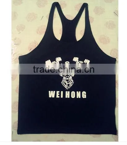High quality gym singlets mens clothes/singlet garments factory/custom t-back singlet designer clothing manufacturers in china
