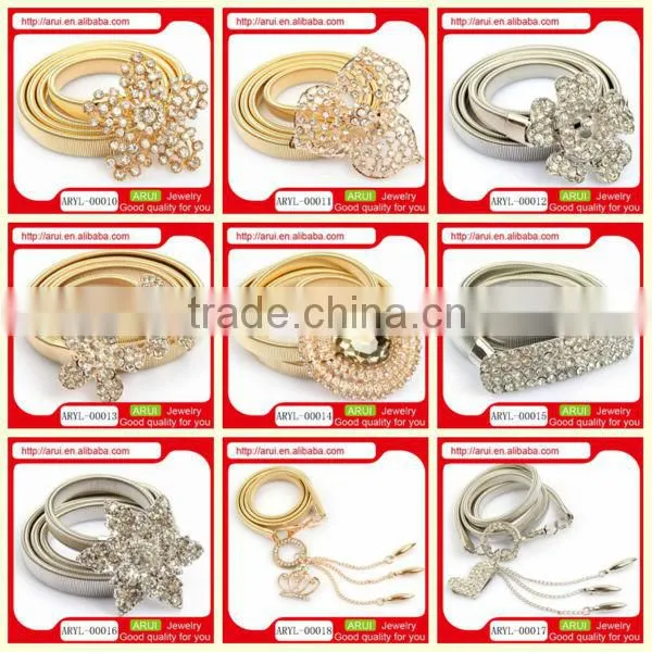 2014 fashion body jewelry silver flower waist chain belt belly chains