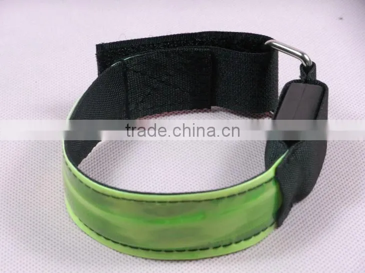 Batteries Replaceable Led Radiant Safety Lattice Optical Fiber Armbands
