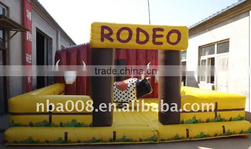 commercial inflatable bouncers game machine(bull riding machine)