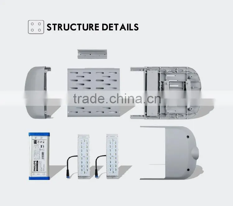 new style from china manufactory IP67 rating 100w led street light with module parts