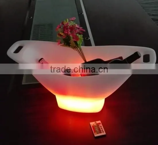 PE plastic Fruit tray with LED light and remote control 6530E