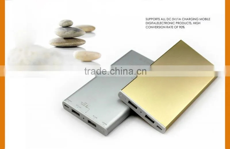 Slim Dual USB outputs 5V 2A power bank charger 7000mah