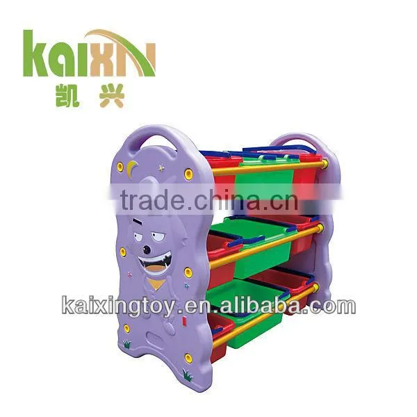 2015 School Furniture Children Plastic Toy Storage Shelf