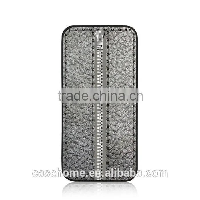 Unique Design for ViVo Y51 Back Cover Leather Case with Zipper Card Slot