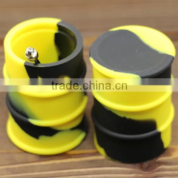 Wholesale silicone container for wax butane hash bho silicone oil drum slick silicone dab barrel