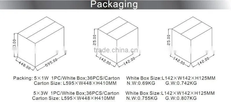 LED 5X3 down light Cree