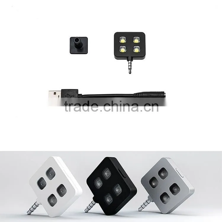 Universal iblazr RK06 RK-06 Mini Portable LED Selfie Flash Light Adapter for Phone Camera with 4 LED Light