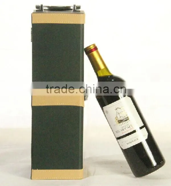 2015 Handmade High Quality leather box for wine glasses
