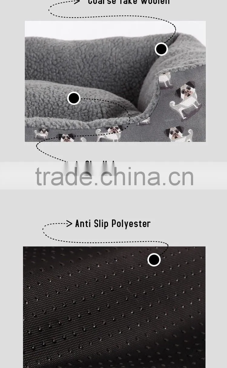 Pure brown color dog bed for sale with soft cloth and high quality