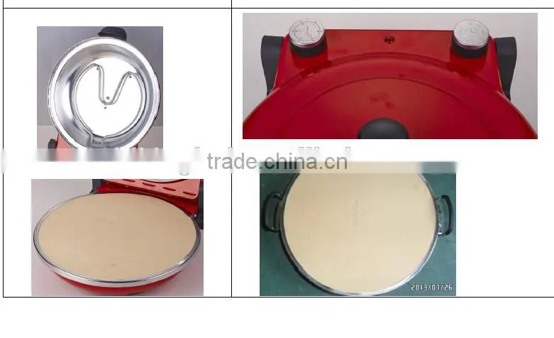 optional removable baking pan electric Pizza maker oven with Pilot light for thermostat