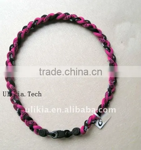 2011 Hot selling titanium braided necklace with 55colors