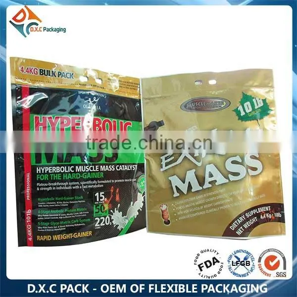 Flat Bottom Pouch Bag With Zipper For Food Packaging