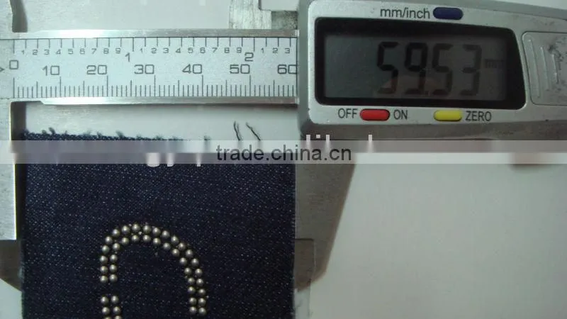 fashion custom design new style garment jeans leather patch with metal rivet logo