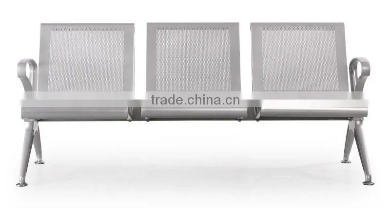 2015 4 seaters chrome plating airport waiting chair