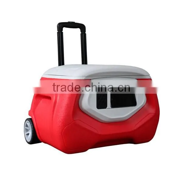 Retomolded Ice chest With Wheels, Table And Chair
