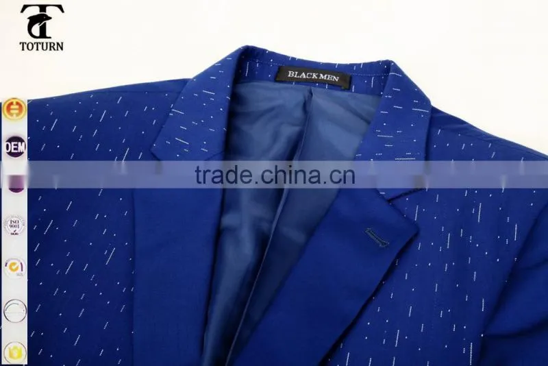 new products 2016 European Style direct manufacturer oem factory Formal Wear Slim Fit sky blue polyester fabric Business Suits