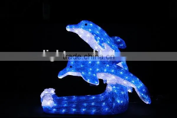 3D LED christmas acrylic dolphin motif light