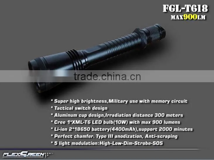 rechargeable 18650 T6 led torch bulb