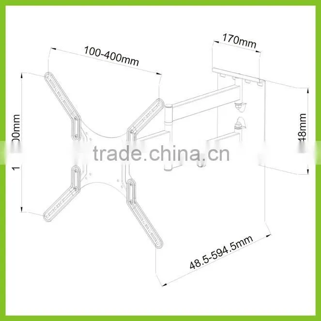 NPLB136M-SW VESA 400x400 Articulating LCD TV Mount