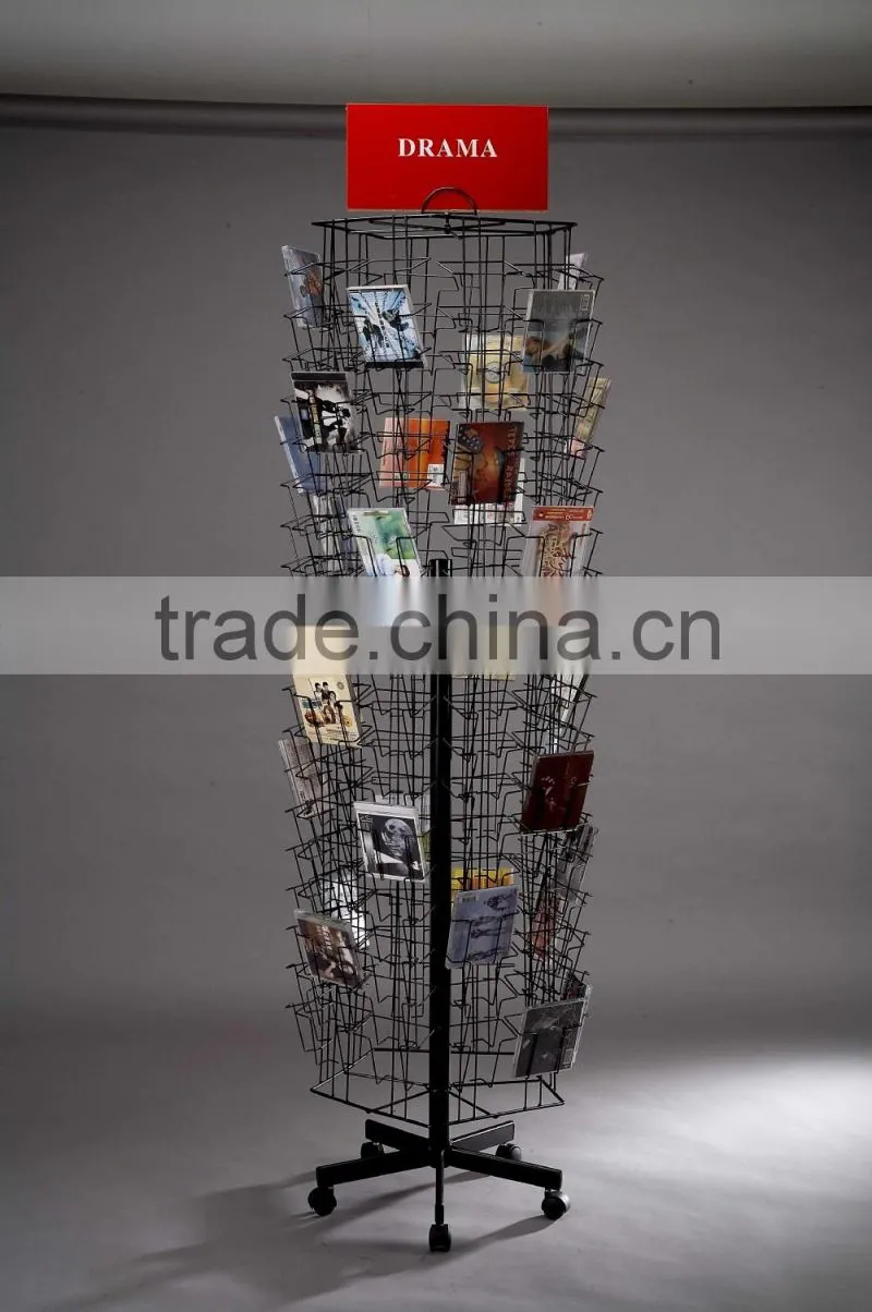 wire cd display rack for shop selling