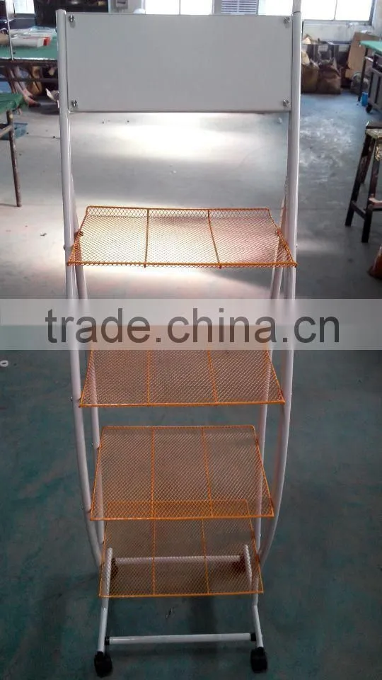 orange color Shampoo display shelf